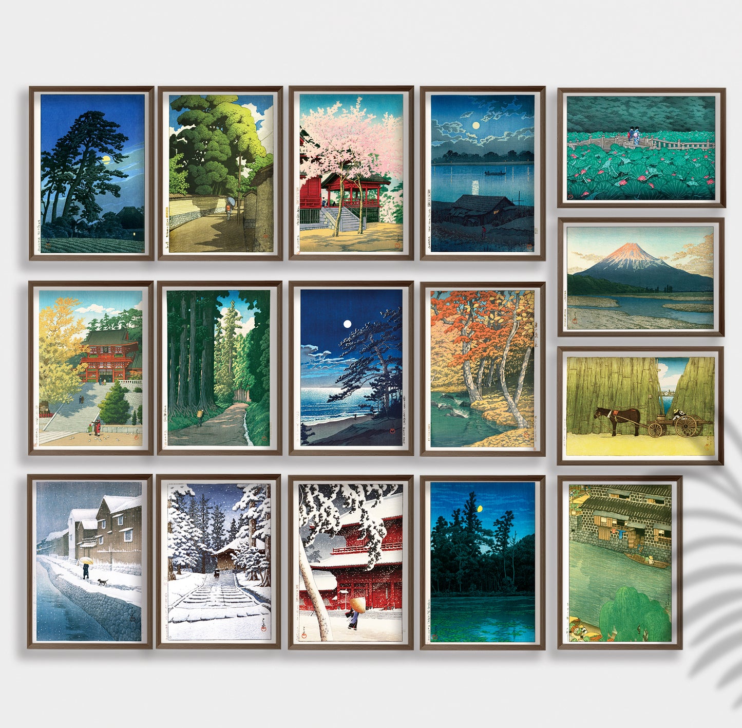 Set of 4 from 16 (A4) - Kawase Hasui