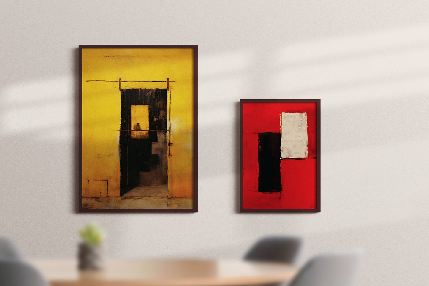 P-17 窓の風景 《Abstract Art》 A3 A4 2枚セット