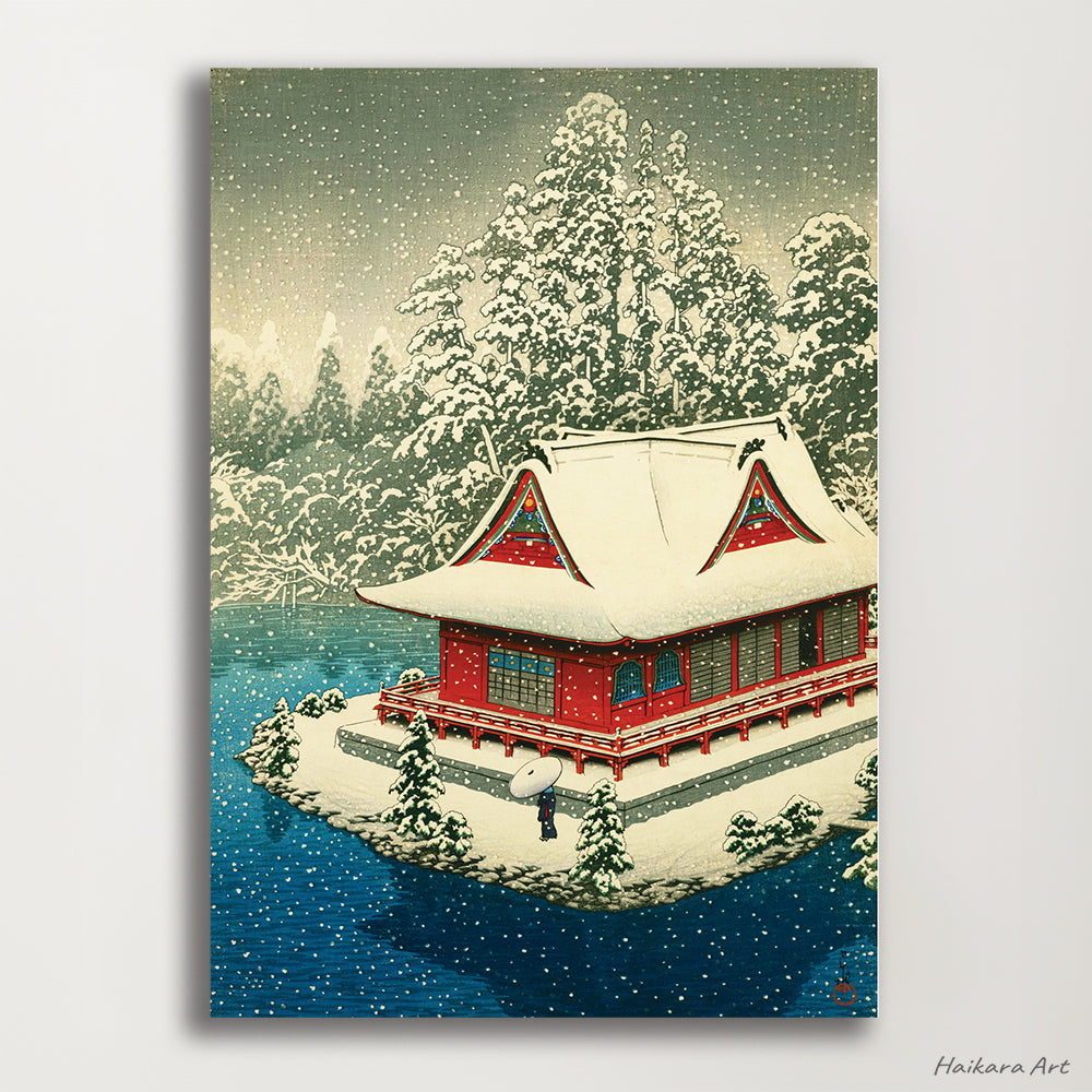 井の頭の雪(1930)A3 / 川瀬巴水