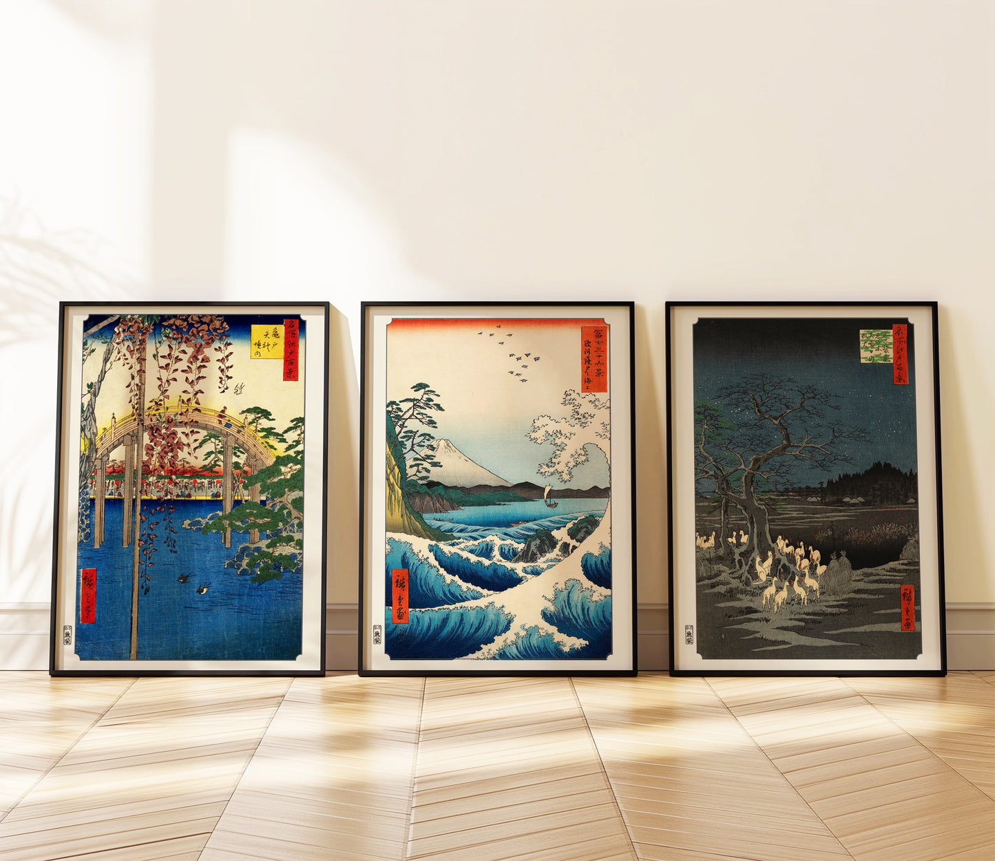 Set of 3 from 8 prints (12×18 )- Utagawa Hiroshige