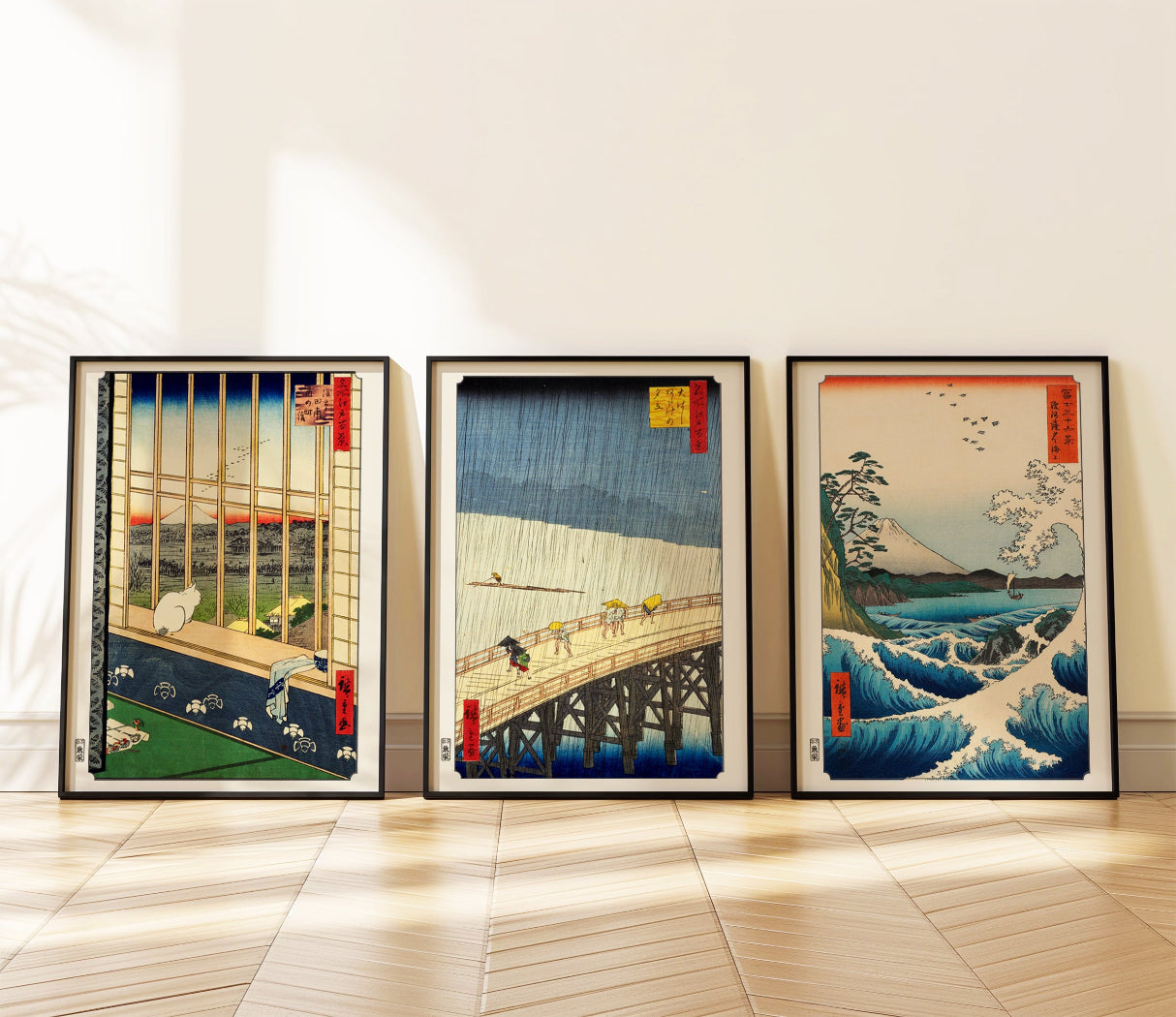 Set of 3 from 8 prints (12×18 )- Utagawa Hiroshige