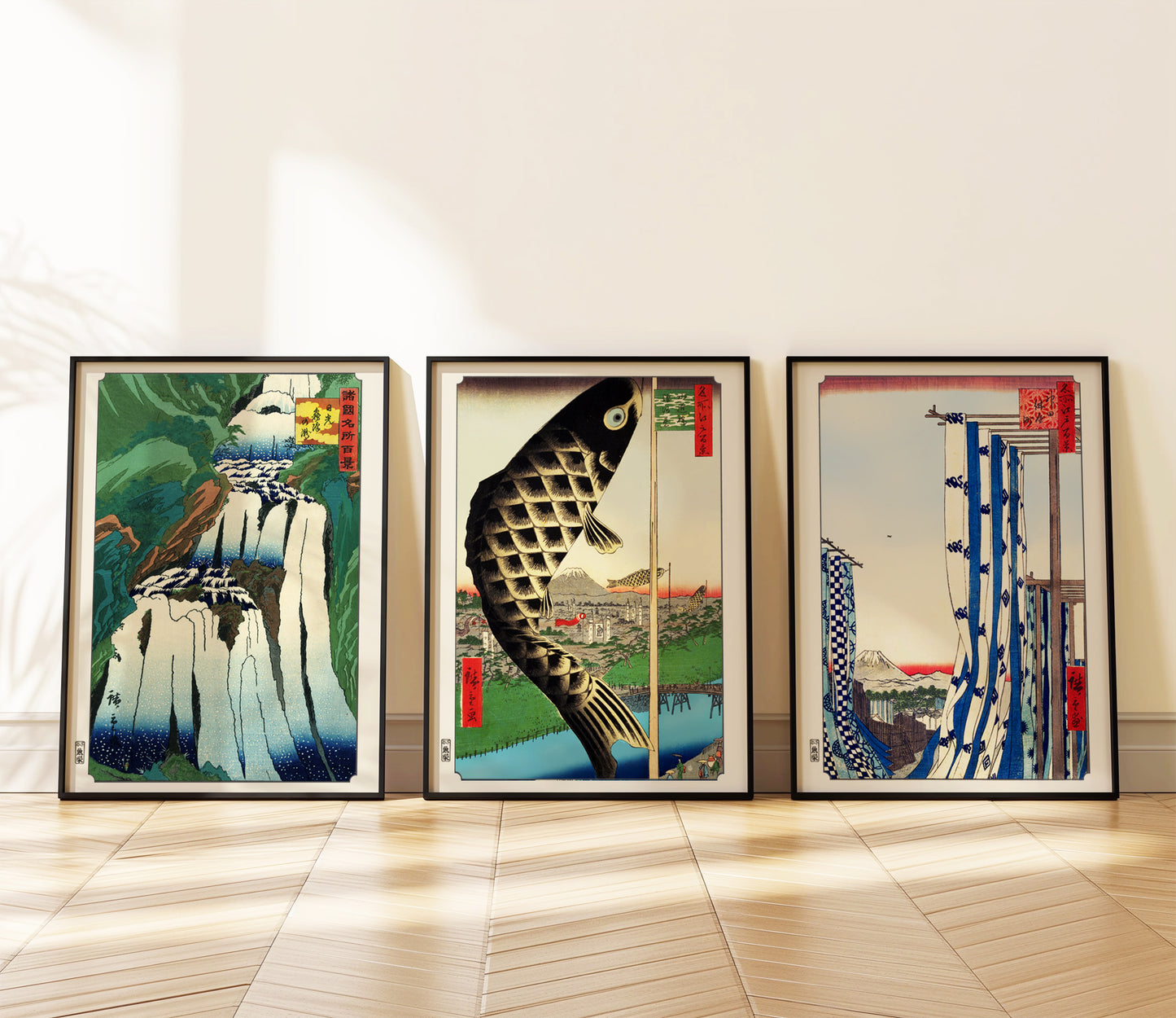 Set of 3 from 8 prints (12×18 )- Utagawa Hiroshige
