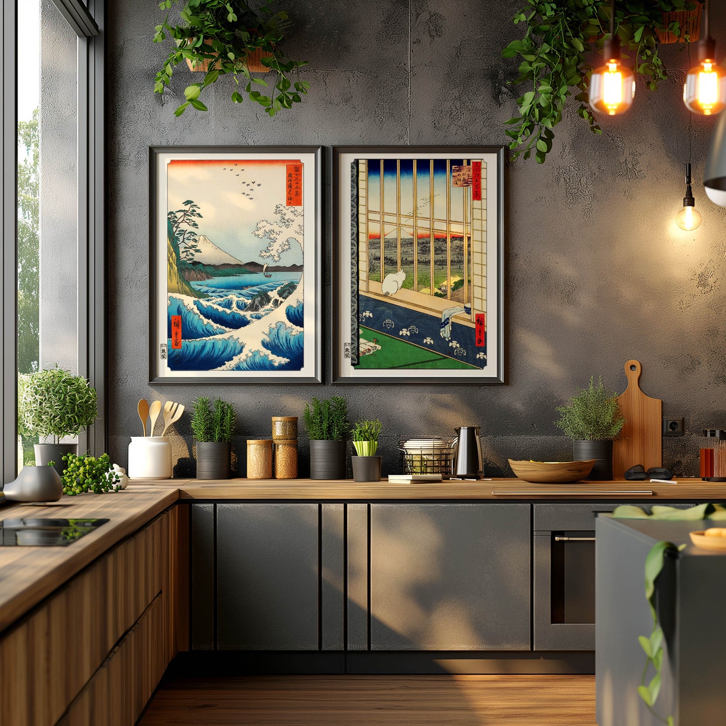 Set of 2 from 8 prints (12×18 )- Utagawa Hiroshige