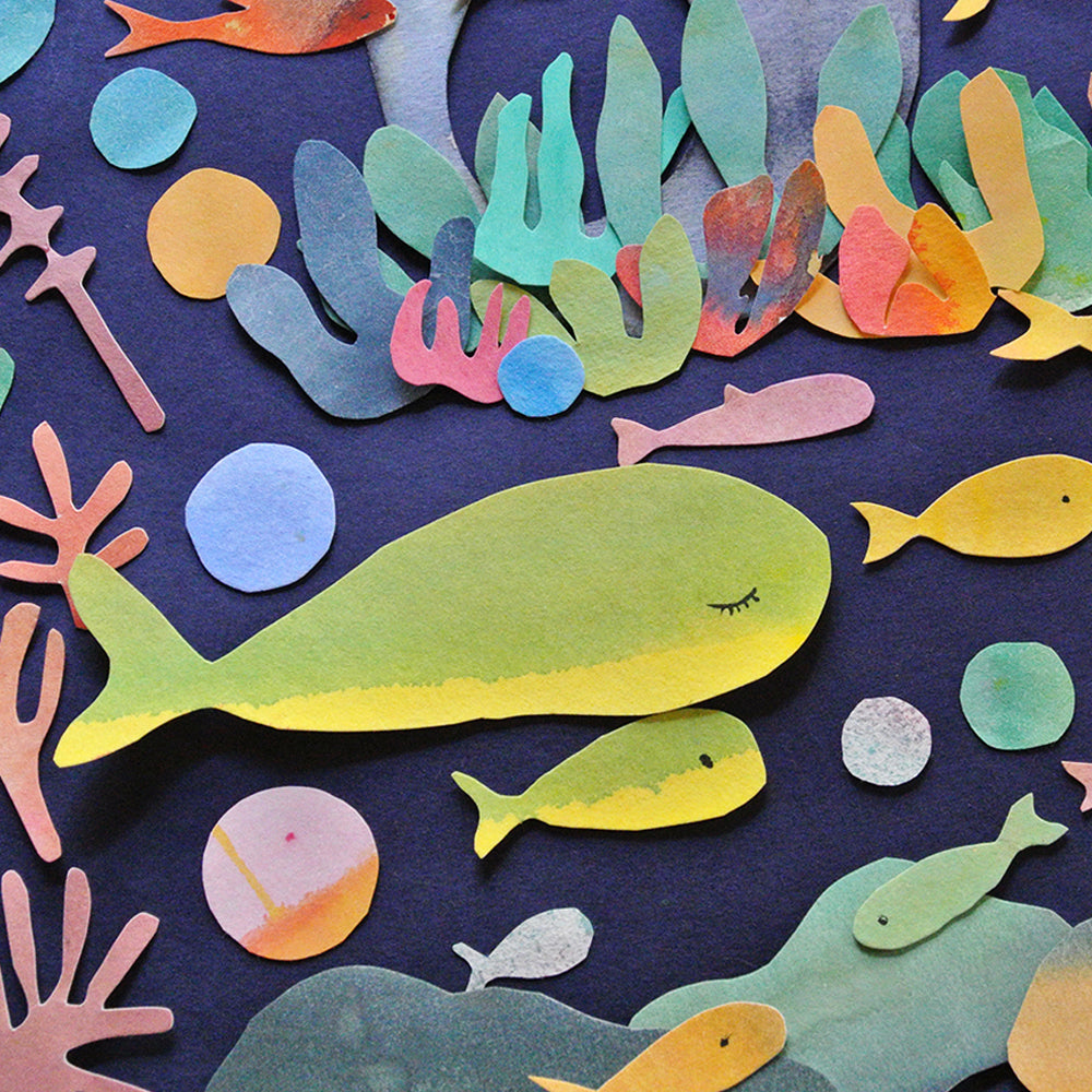 海のマーメイド Pink & Blue(2枚セット)/人魚姫と魚たちのコロニー