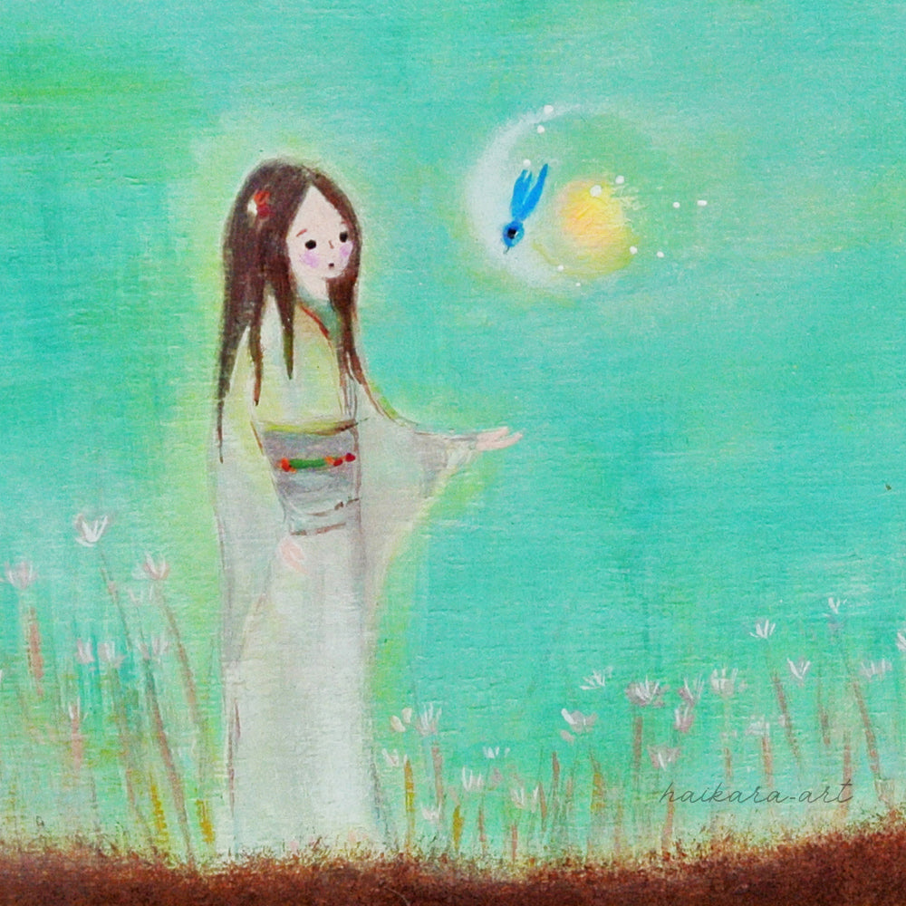 与謝野晶子の短歌から描きました。