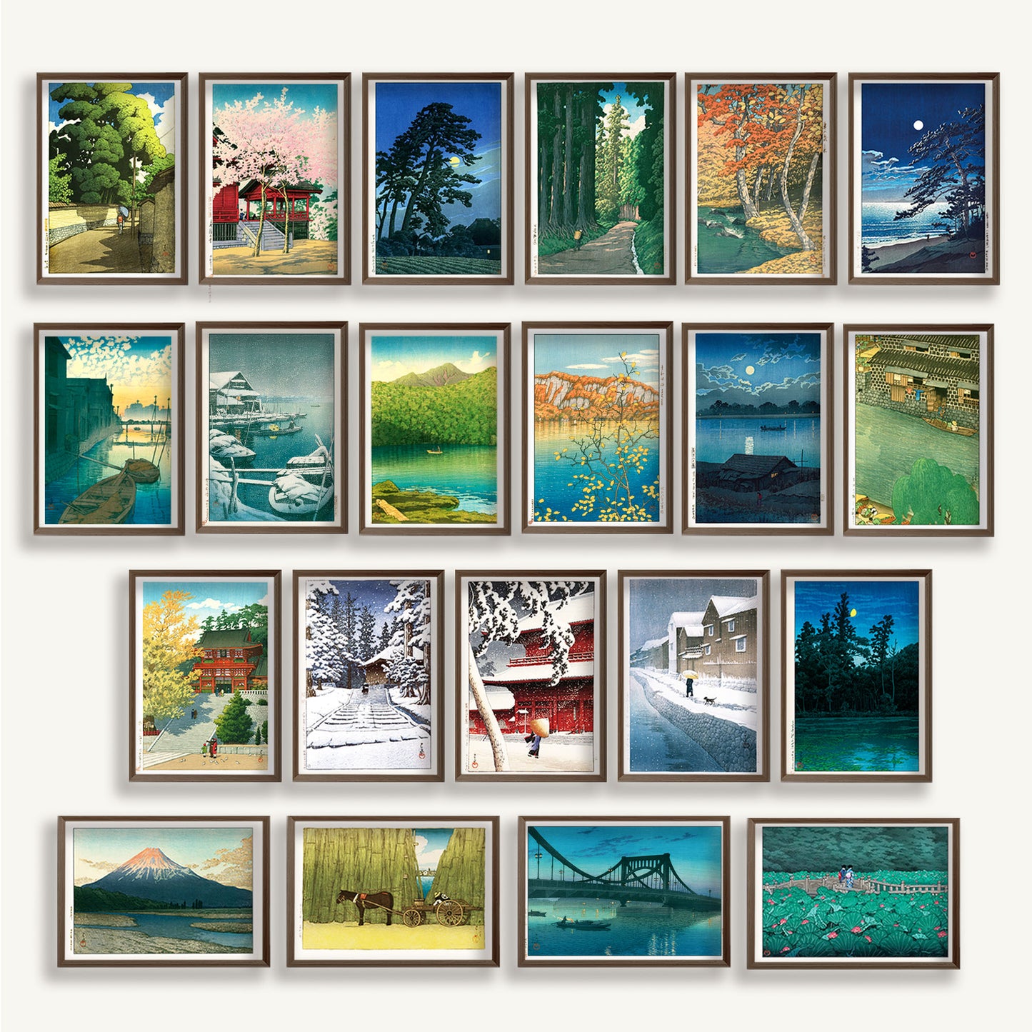 Set of 4  from 21 (A4) - Kawase Hasui 