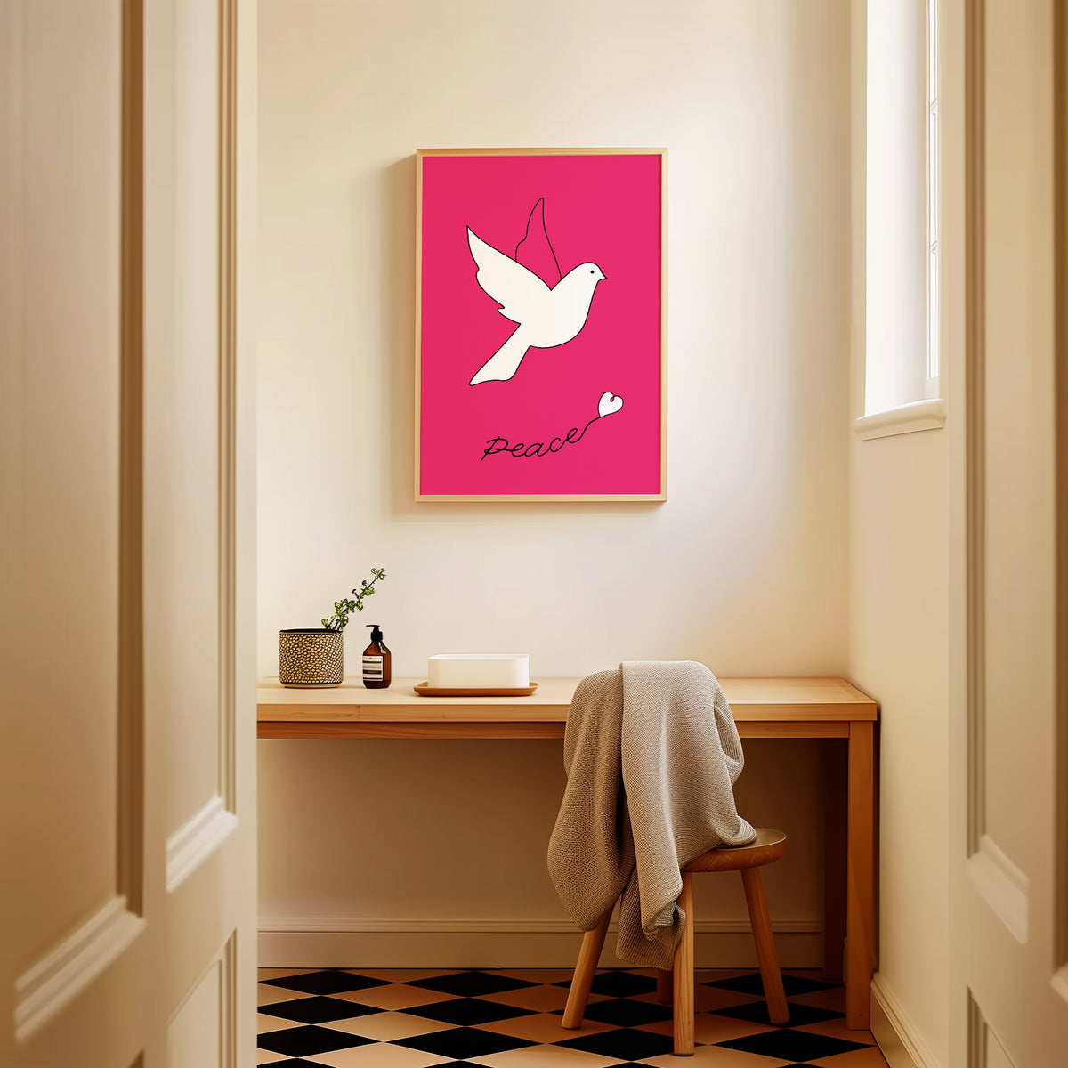 ピース&ピンク「Peace with Pink」A3
