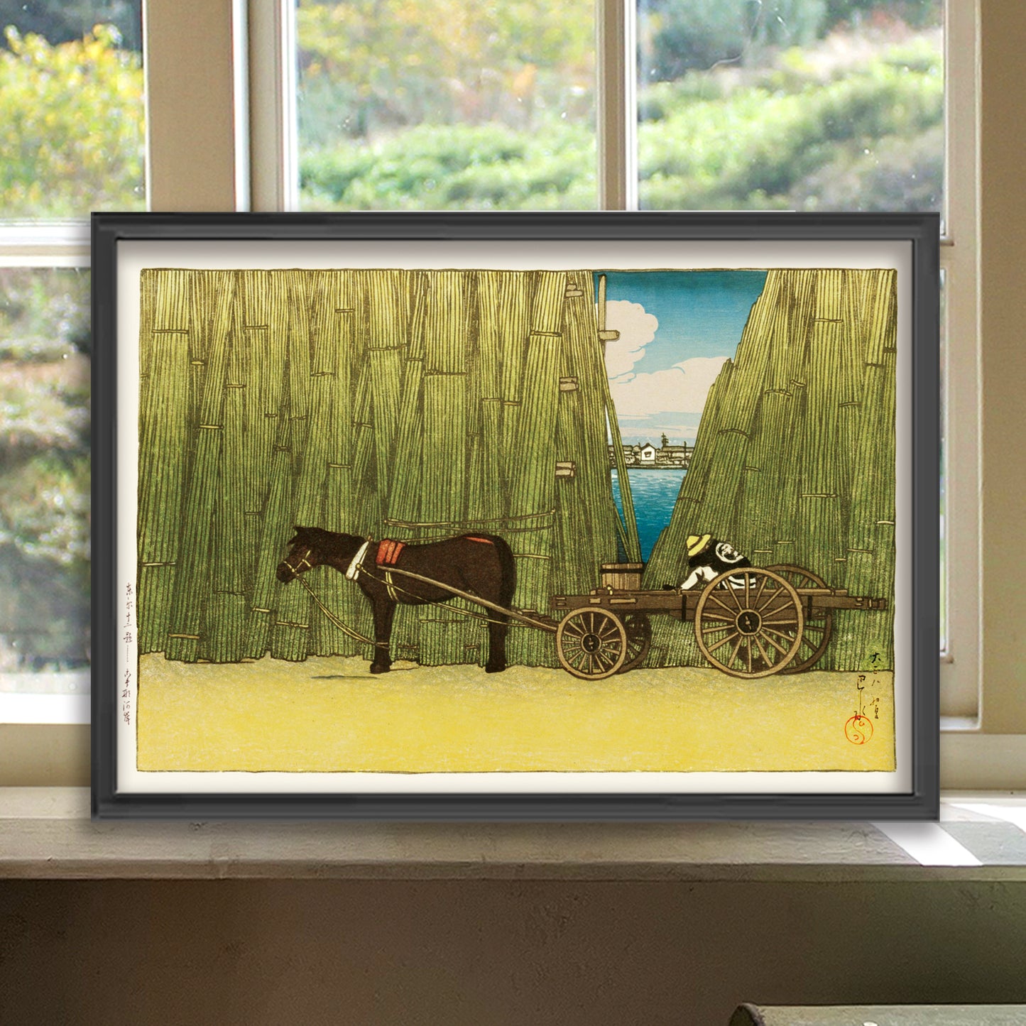 2枚セット＋フレーム1個　自由選択 /  川瀬巴水  A4サイズ フレーム入(IKEA)　国内販売のみ