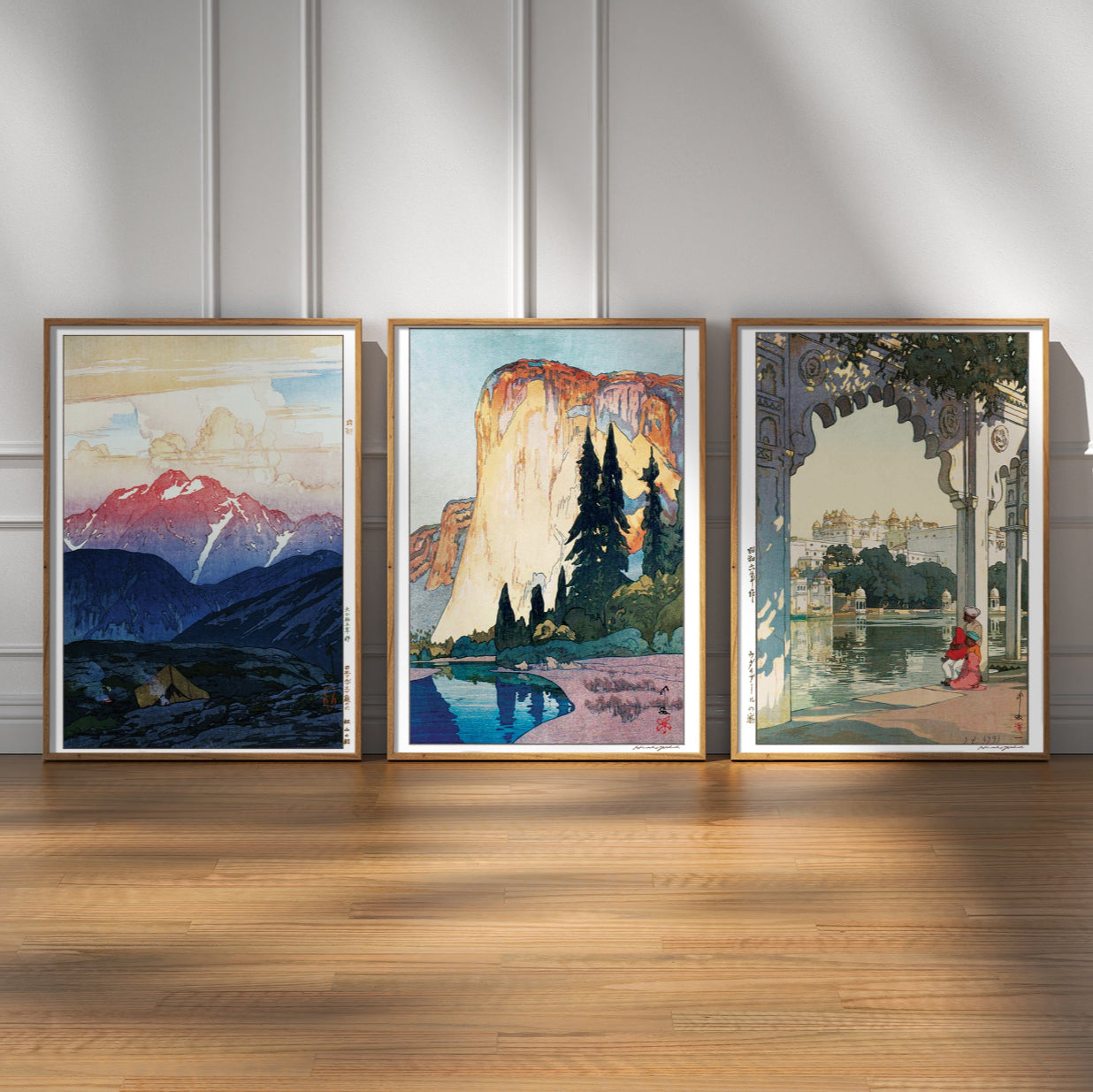 吉田博、【鐘樓】、希少な額装用画集より、美品、日本人画家