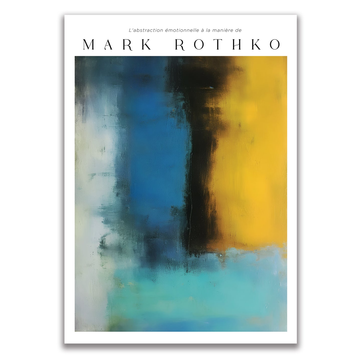 P-27 イエロー&ブルー 光と影《色彩の静寂-Serenity in Color》A3
