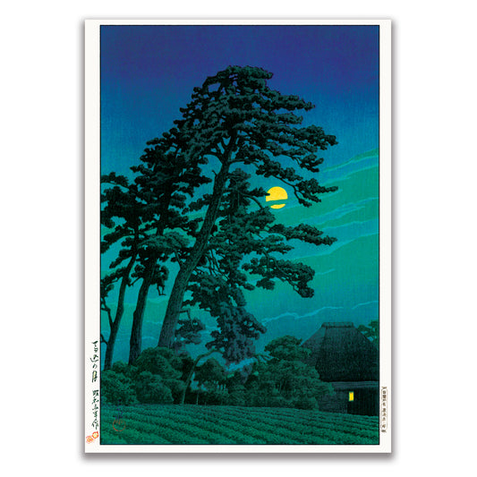 The moon in Magome  (A3 )- Kawase Hasui