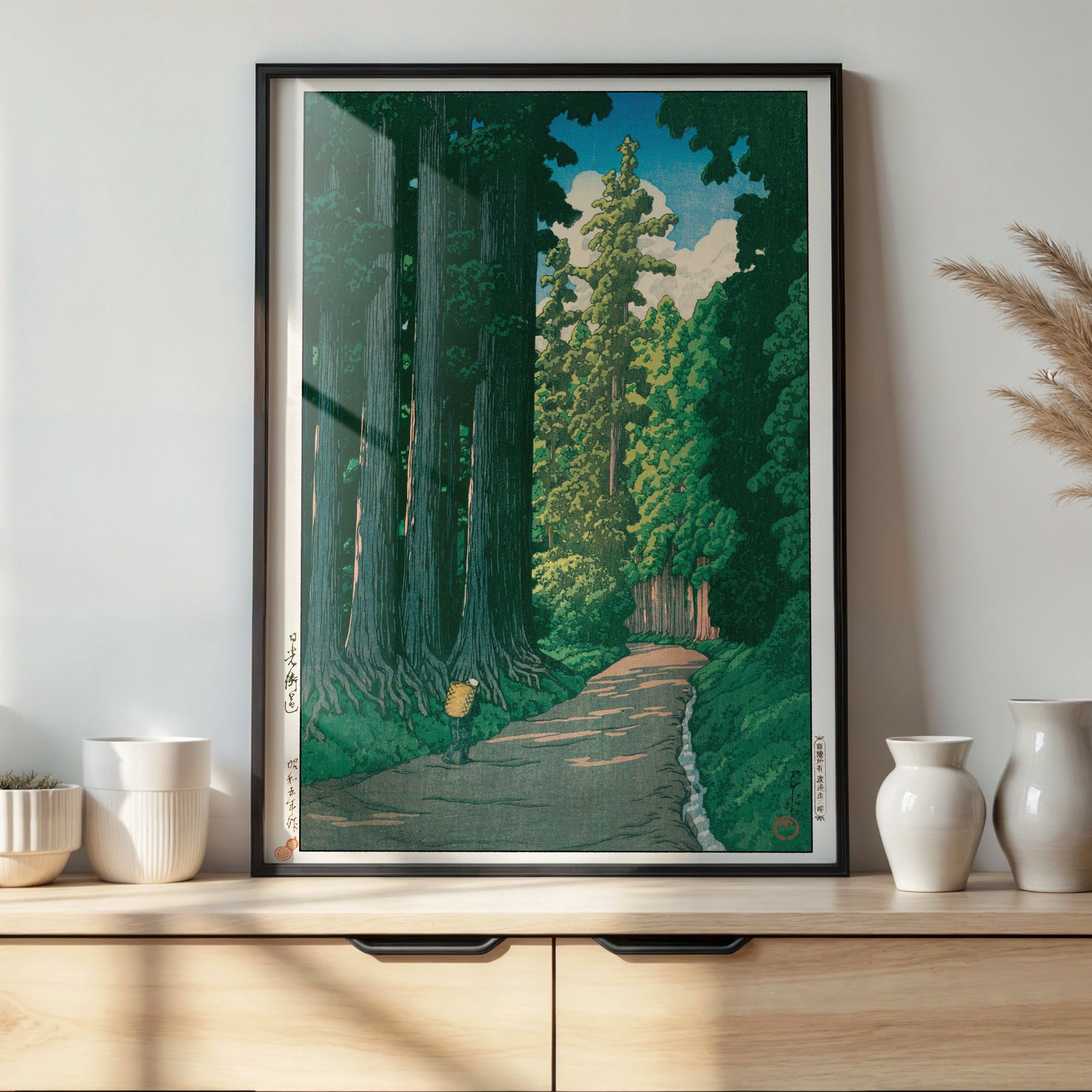日光街道 / 川瀬巴水 日本製 木版画複製 絵画 新版画 - ハイカラ美術館