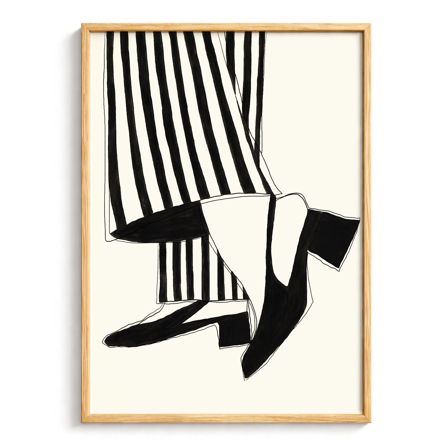 ストライプ《Black and White》  A4