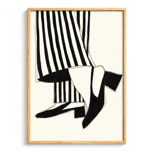 ストライプ《Black and White》  A4