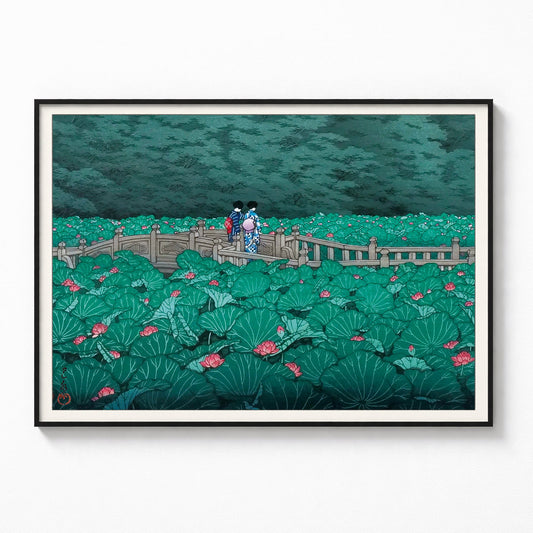 Sanpouji Pond A4 - Kawase Hasui