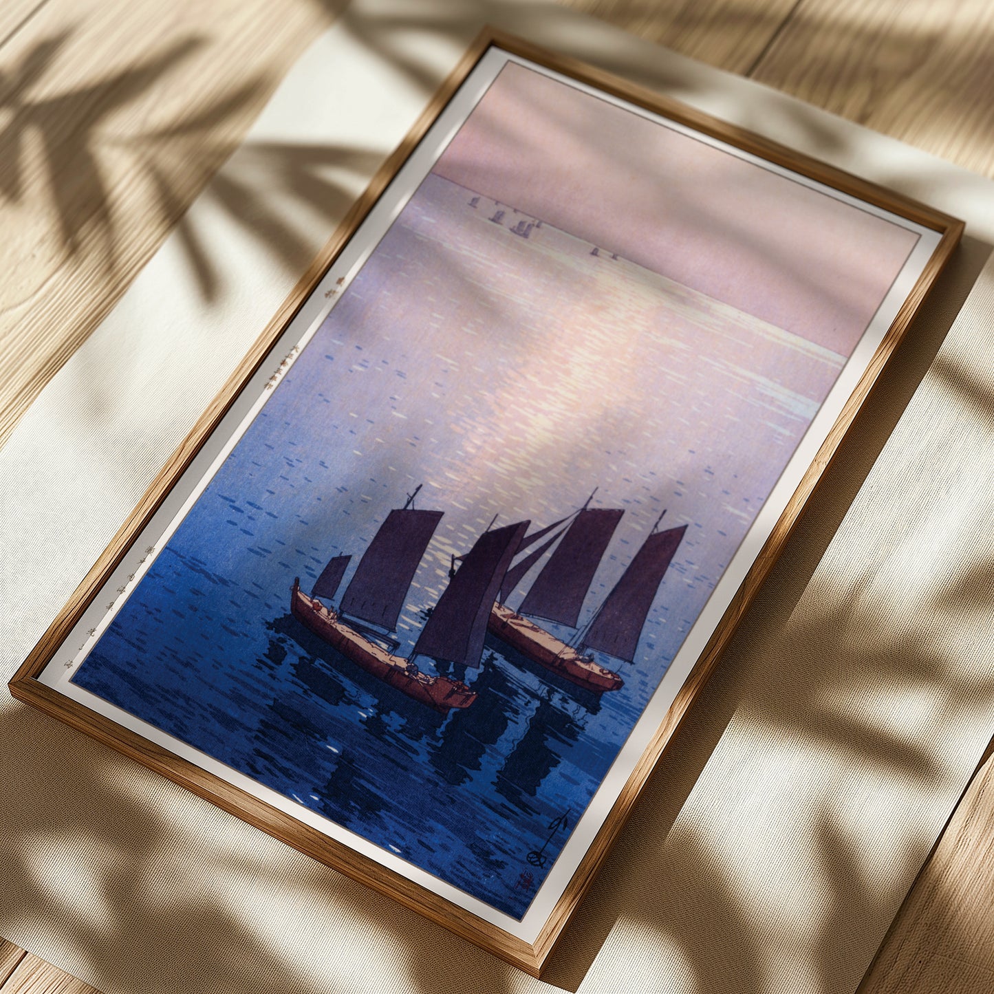 光る海　（瀬戸内海集より） A3 / 吉田博 木版画複製