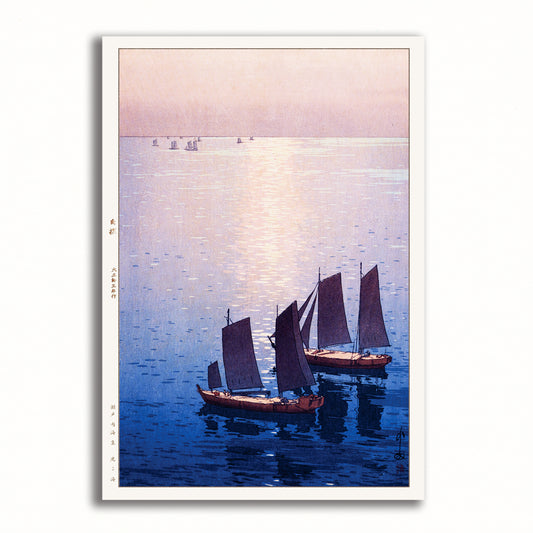 光る海　（瀬戸内海集より） A3 / 吉田博 木版画複製