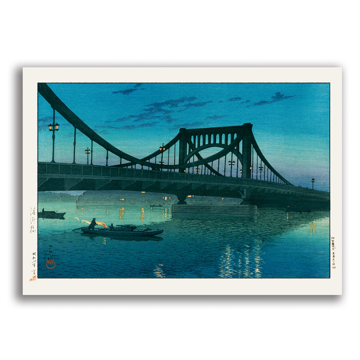 清洲橋  A4  川瀬巴水