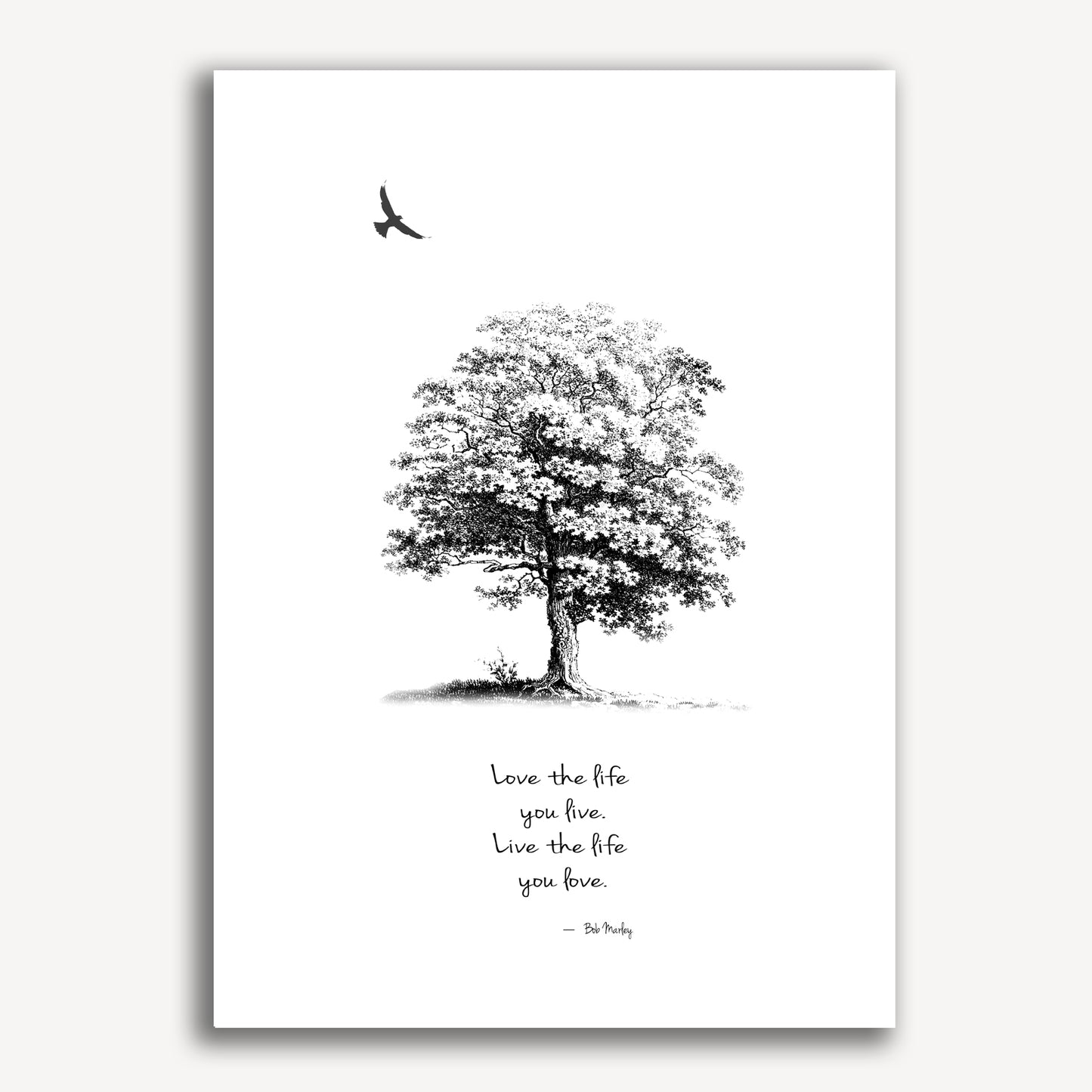 ボブ・マーリー 名言「Love the life you live」 A3 アートポスター 日本製
