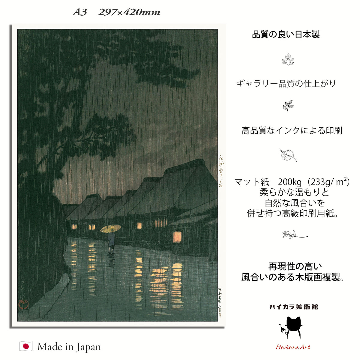 Nihonbashi-Bridge (A3 )- Kawase Hasui