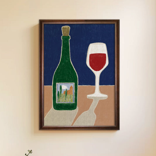 葡萄畑の贈り物《Vino Rosso》 木製額（額装）日本製  A3  送料無料