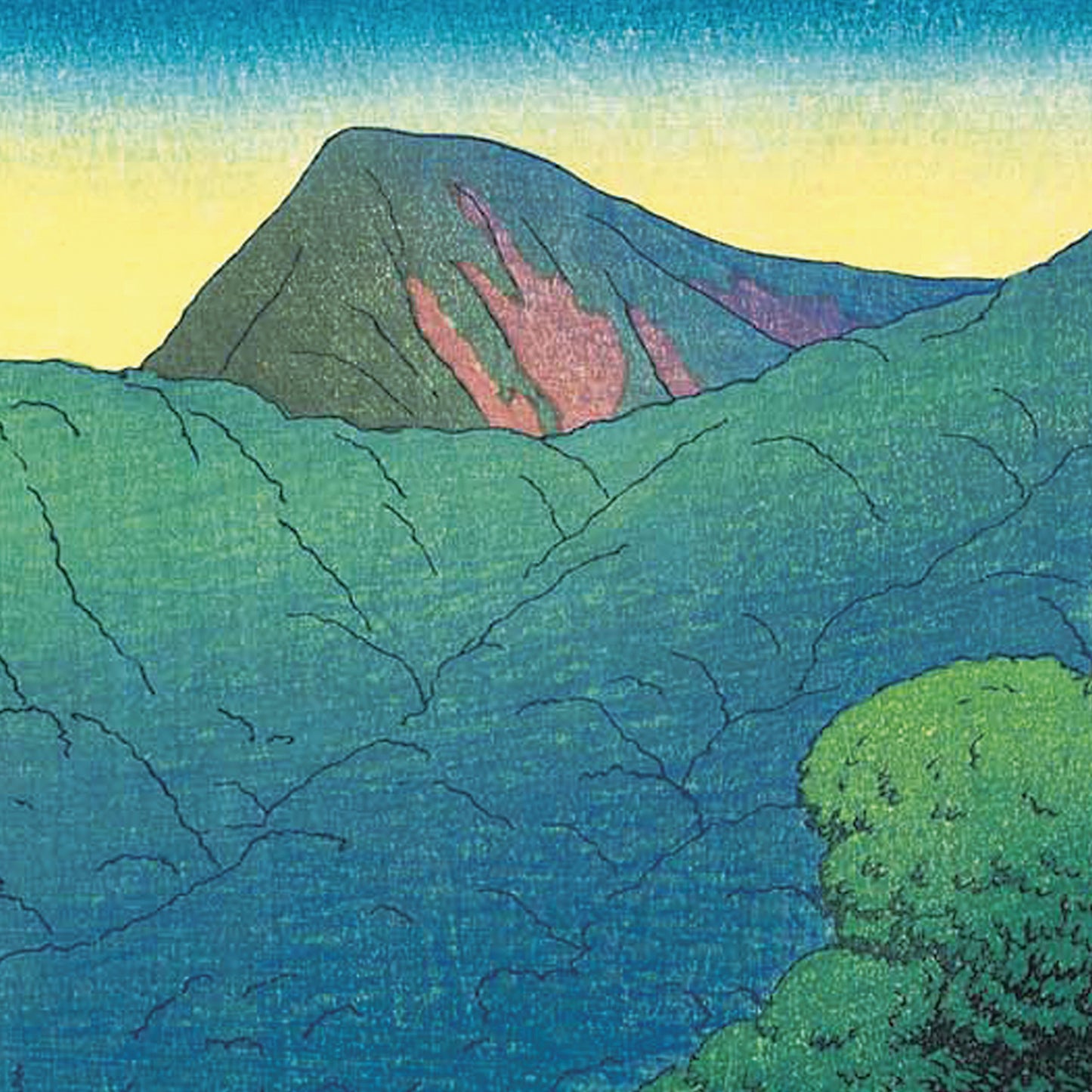 陸奥蔦沼　(1919) A3 木版画複製 /  川瀬巴水