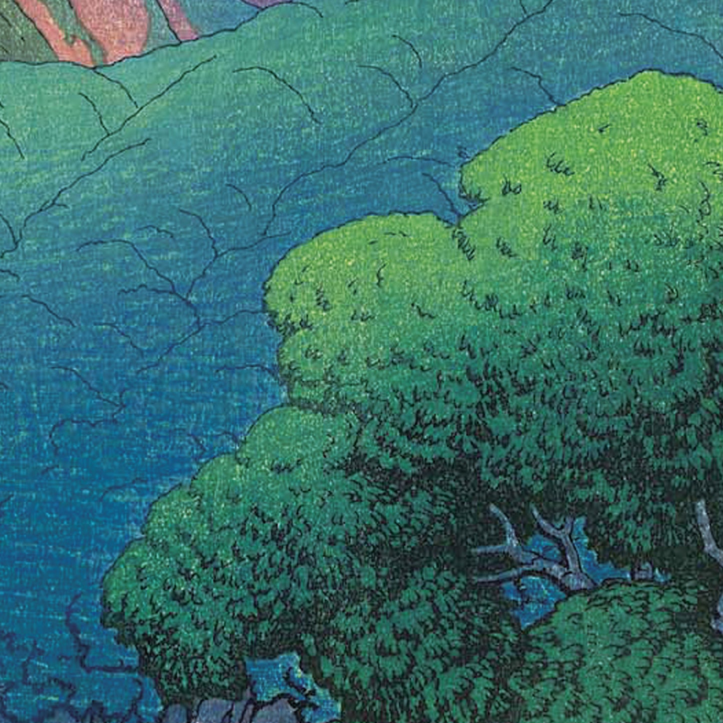 陸奥蔦沼　(1919) A3 木版画複製 /  川瀬巴水