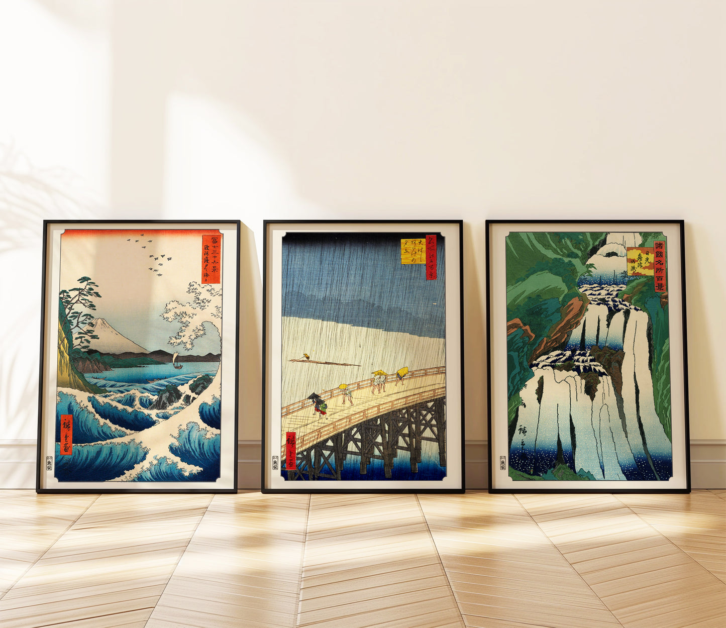 Set of 3 from 8 prints (12×18 )- Utagawa Hiroshige 