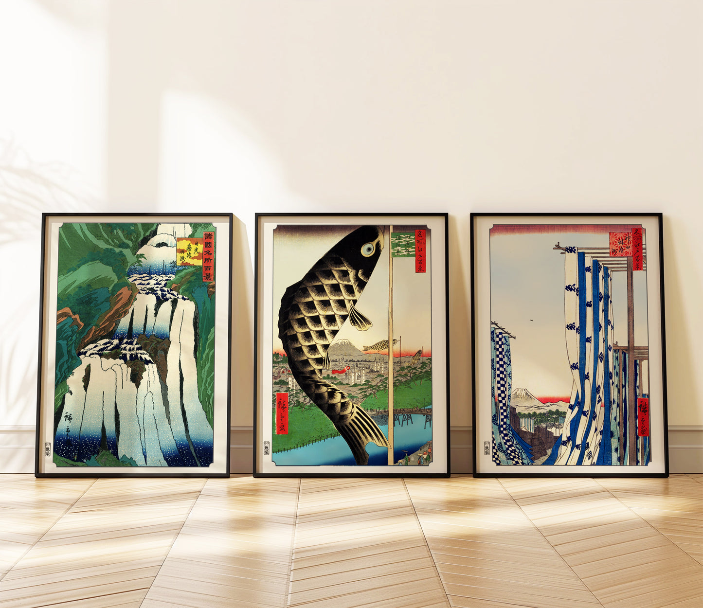 Set of 3 from 8 prints (12×18 )- Utagawa Hiroshige 