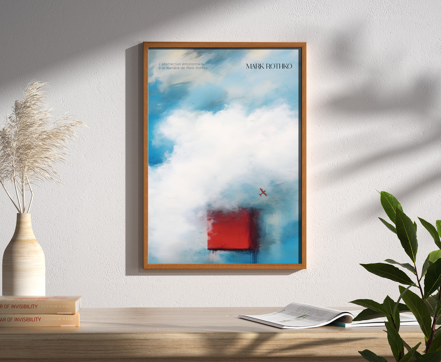 スカイブルー  空色の絵画 A3ポスター マーク・ロスコ - スタイル 〈Serenity in Color〉日本製