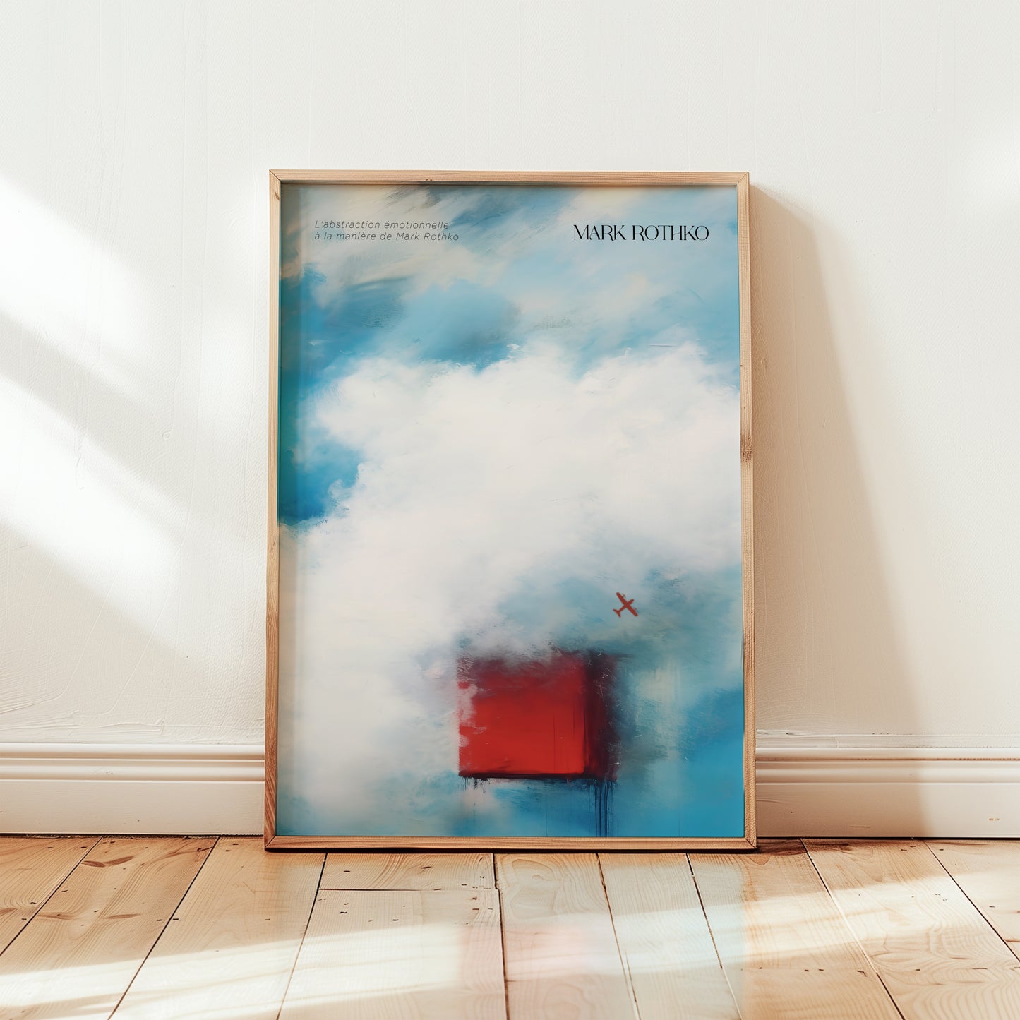 スカイブルー  空色の絵画 A3ポスター マーク・ロスコ - スタイル 〈Serenity in Color〉日本製