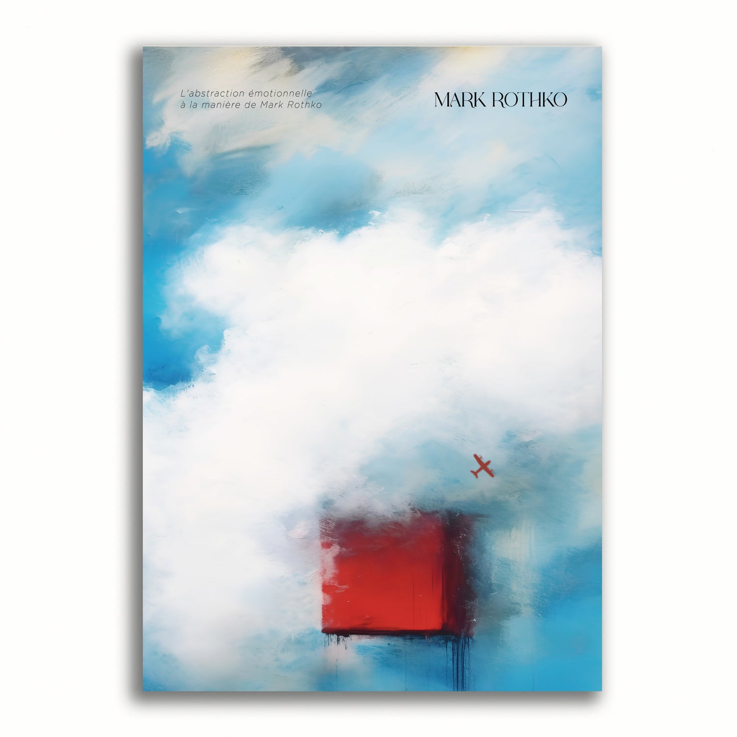 スカイブルー  空色の絵画 A3ポスター マーク・ロスコ - スタイル 〈Serenity in Color〉日本製