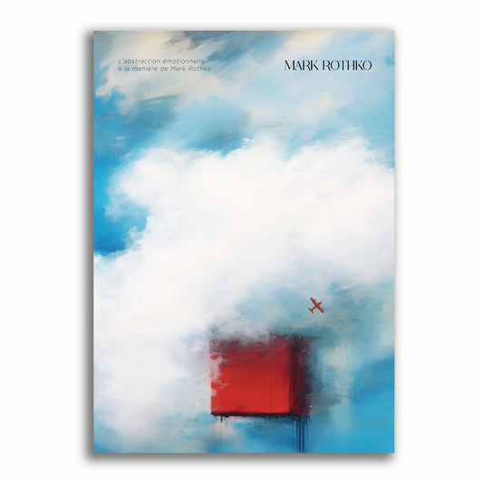 スカイブルー  空色の絵画 A3ポスター マーク・ロスコ - スタイル 〈Serenity in Color〉日本製